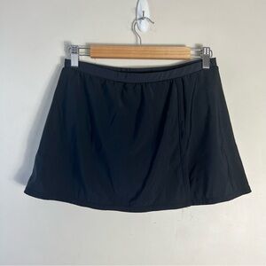 Magicsuit Black Faux Wrap Swim Skirt Bottoms Size 8 Tummy Control Slimming